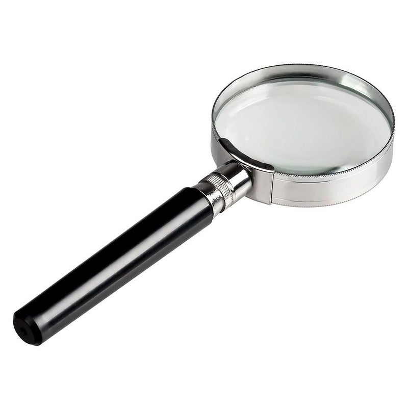 Chuda Handheld Semi-Metallic Stainless Steel Magnifying Glass for Seniors to Read